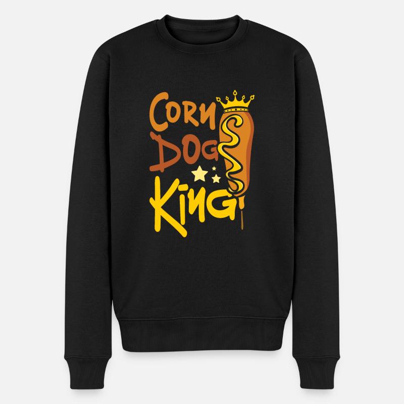 Roi du chien de maïs - Pull Premium bio Homme - noir