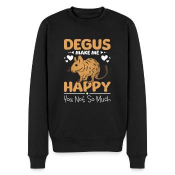 Degus make me happy you not so much - Männer Premium Bio Pullover - Schwarz - Vorne - Nico (187cm)