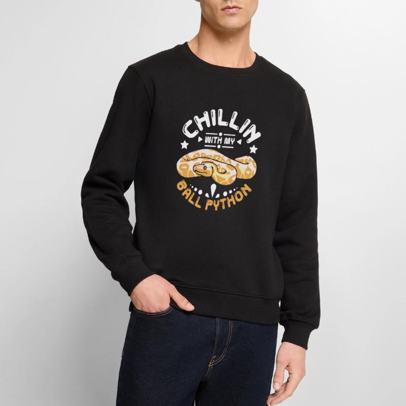 Chillin avec mon python royal Pull Premium bio Homme