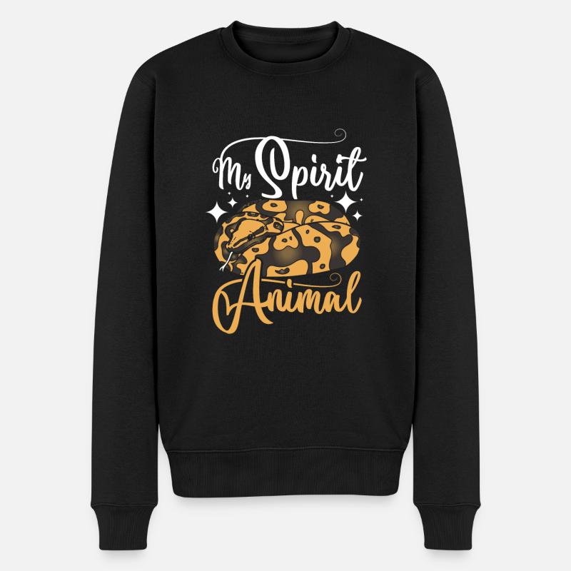 Mon animal spirituel Python royal - Pull Premium bio Homme - noir