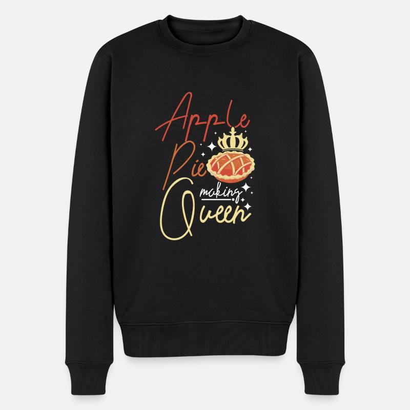 Apple pie making queen - Männer Premium Bio Pullover - Schwarz
