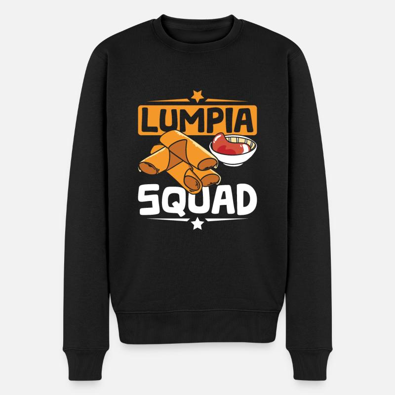 Lumpia squad - Männer Premium Bio Pullover - Schwarz