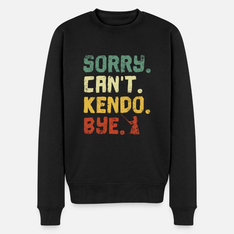Sorry Can't Kendo Bye - Männer Premium Bio Pullover - Schwarz