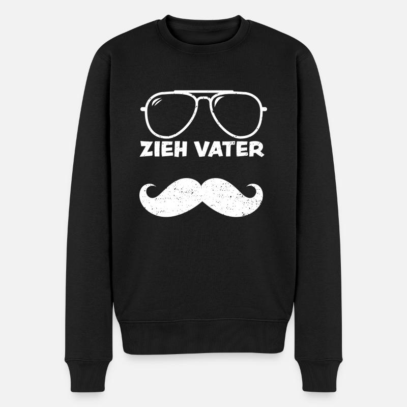 Zieh Vater - Father's Day - Männer Premium Bio Pullover - Schwarz