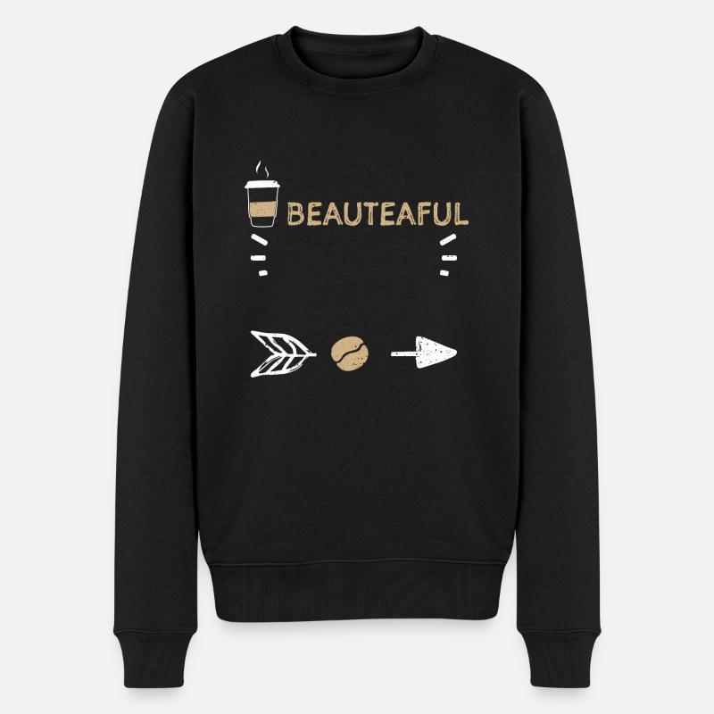 BeauTEAful - Coffee - Männer Premium Bio Pullover - Schwarz