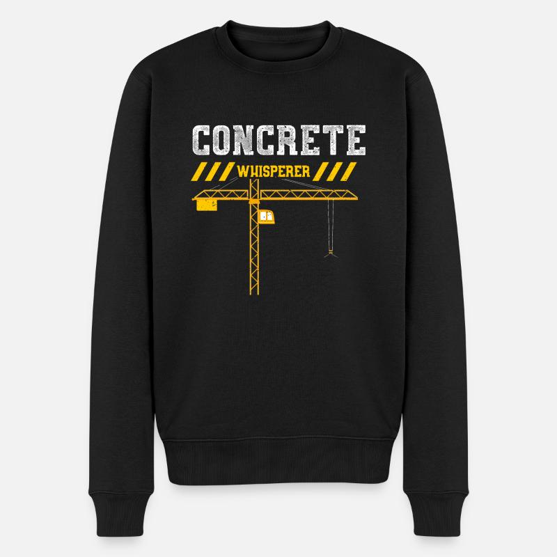 Concrete Whisperer - Männer Premium Bio Pullover - Schwarz