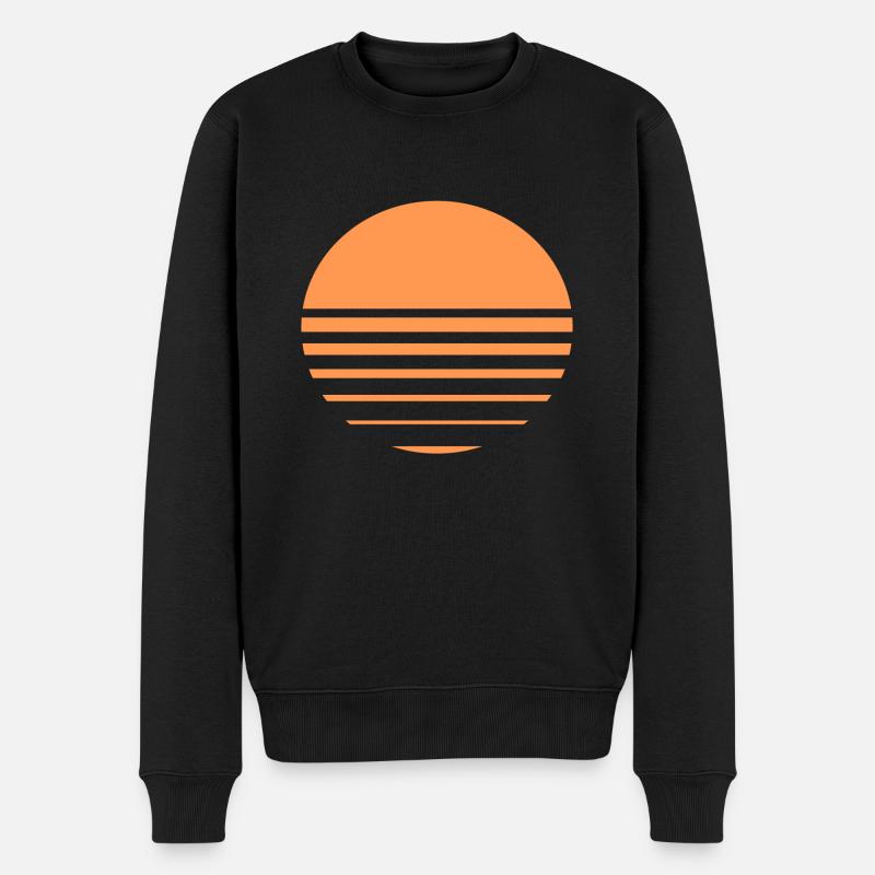 Aufgehende Sonne - Männer Premium Bio Pullover - Schwarz