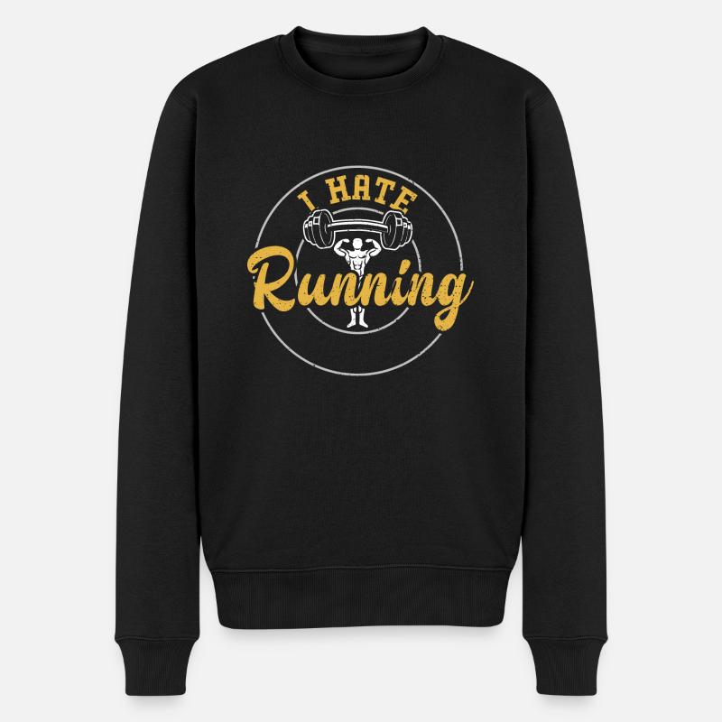 Je déteste courir - Gym - Pull Premium bio Homme - noir