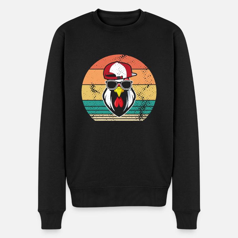 Poulet Coq - Pull Premium bio Homme - noir