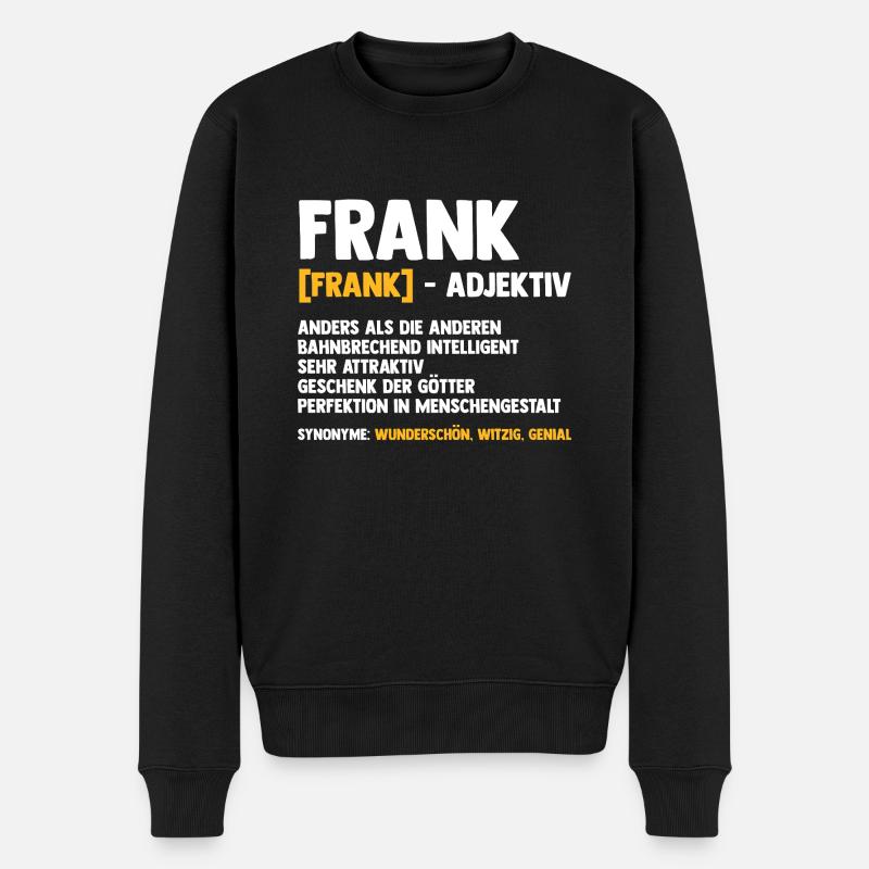 Frank - Männer Premium Bio Pullover - Schwarz