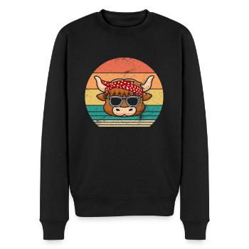 Bovins de buffle Bœufs - Pull Premium bio Homme - noir - Devant - Nico (187cm)