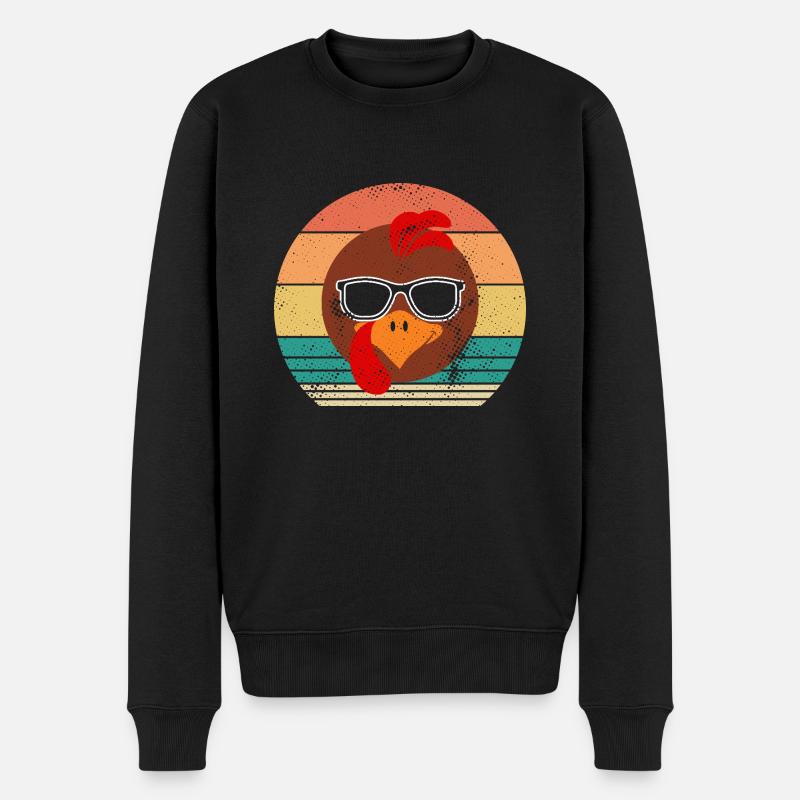Truthahn - Männer Premium Bio Pullover - Schwarz