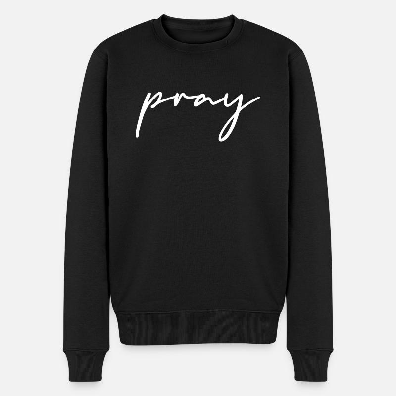 PRIEZ À LA MAIN - Pull Premium bio Homme - noir