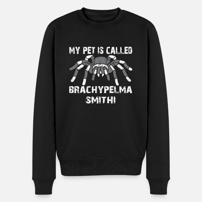Mein Haustier heisst Brachypelma Smithi - Männer Premium Bio Pullover - Schwarz