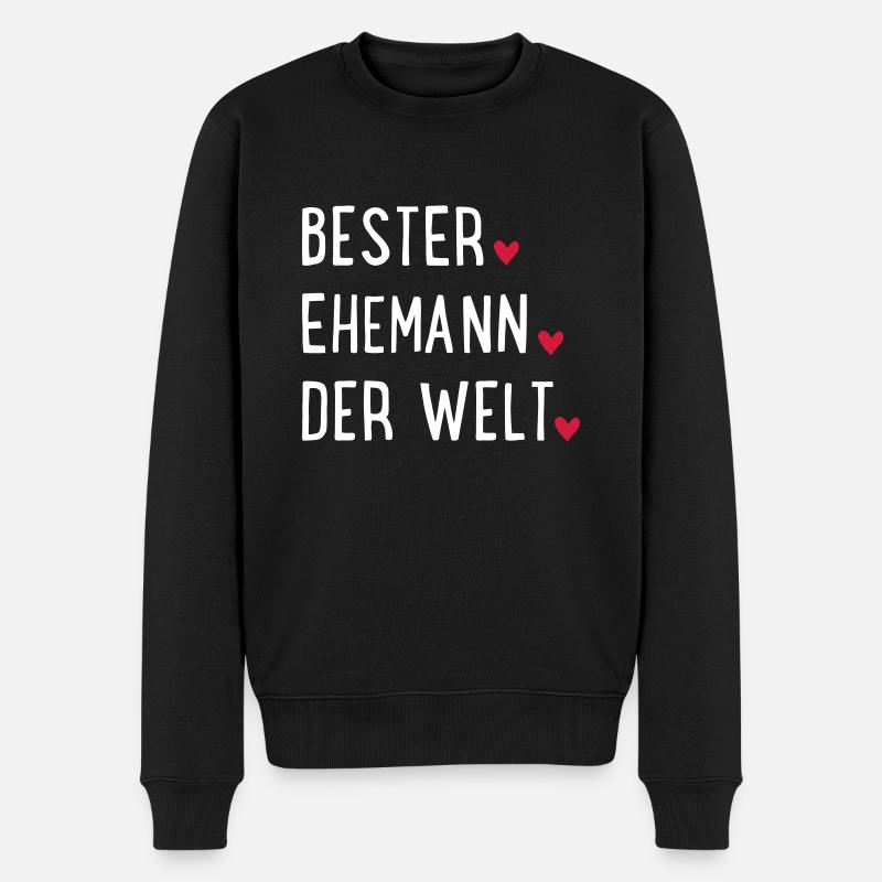 Ehemann - Männer Premium Bio Pullover - Schwarz