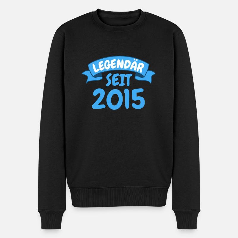8. Geburtstag Party Geschenk Legendär seit 2015 - Männer Premium Bio Pullover - Schwarz