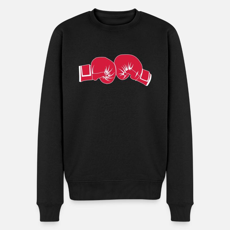 Boxhandschuhe - Männer Premium Bio Pullover - Schwarz