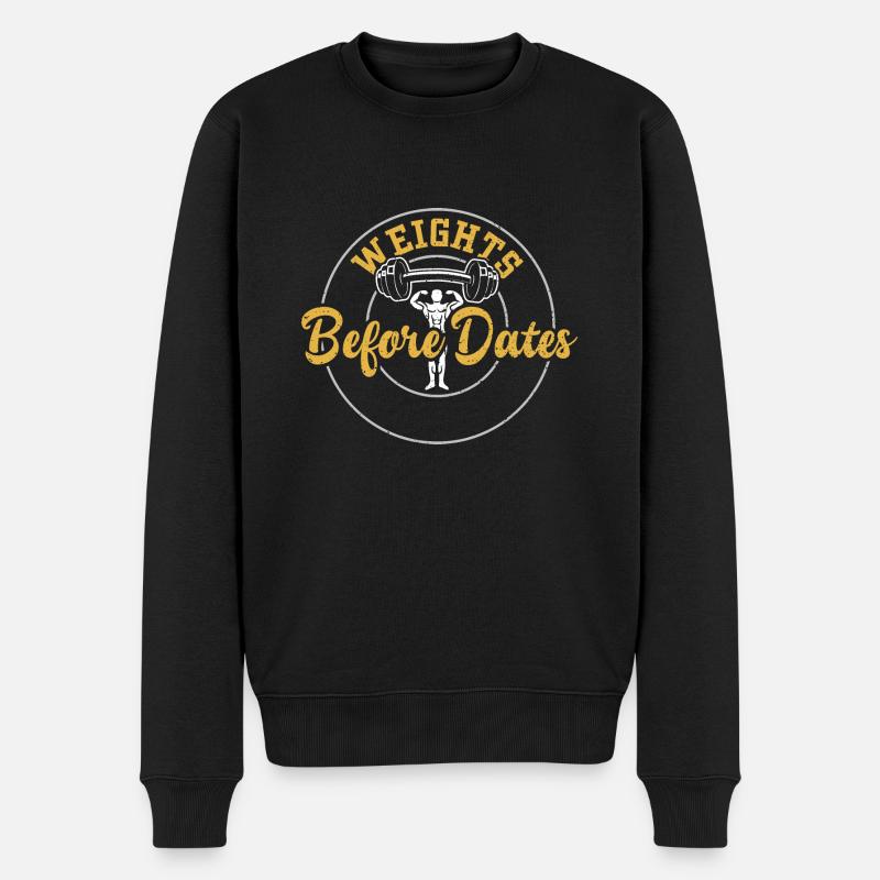 Poids avant les dates - Gym - Pull Premium bio Homme - noir