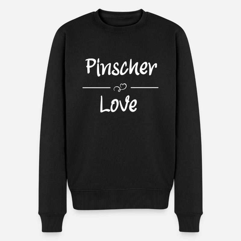 Pinscher Love - Männer Premium Bio Pullover - Schwarz
