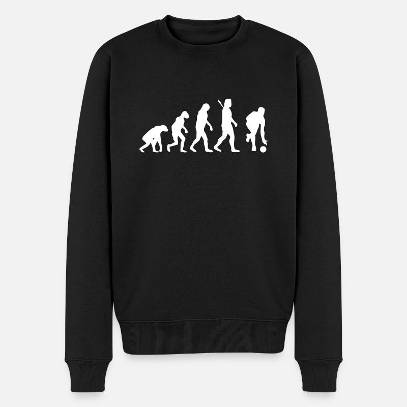 Evolution Kegeln - Männer Premium Bio Pullover - Schwarz