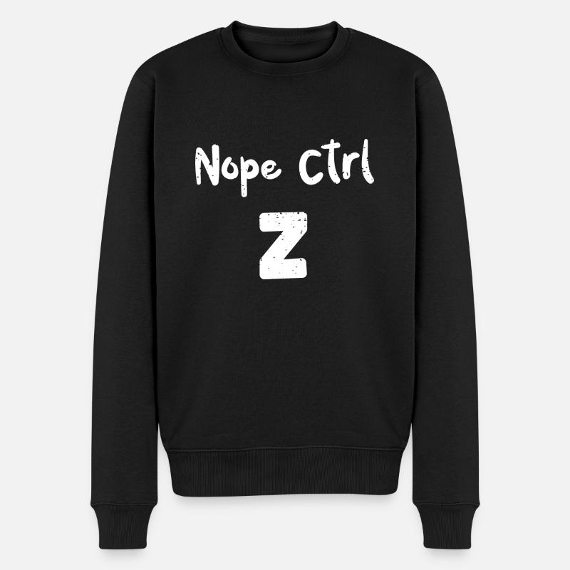 Nope Ctrl Z - Coding - Men's Premium Organic Jumper - black