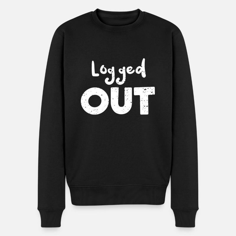 Déconnecté - Randonnée - Pull Premium bio Homme - noir