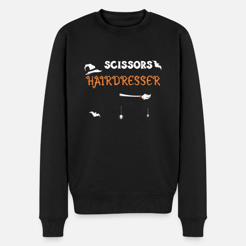 Scissors Hairdresser - Halloween - Männer Premium Bio Pullover - Schwarz