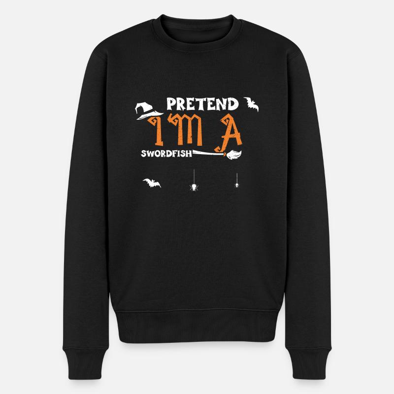 Pretend I'm A Swordfish - Männer Premium Bio Pullover - Schwarz