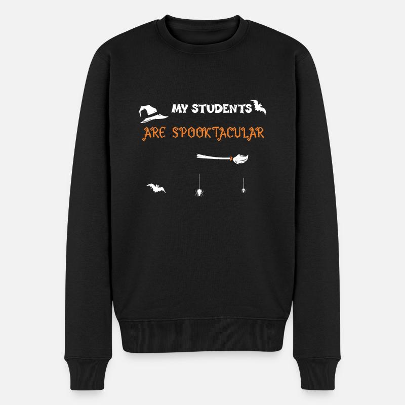 My Students are Spooktacular - Männer Premium Bio Pullover - Schwarz
