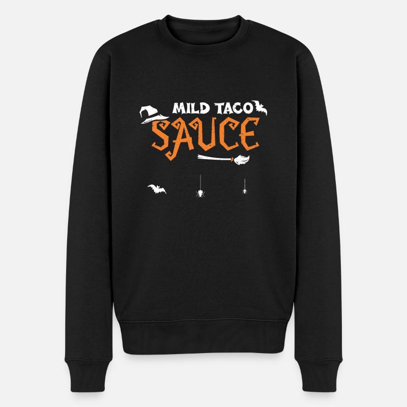 Mild Taco Sauce - Halloween - Männer Premium Bio Pullover - Schwarz