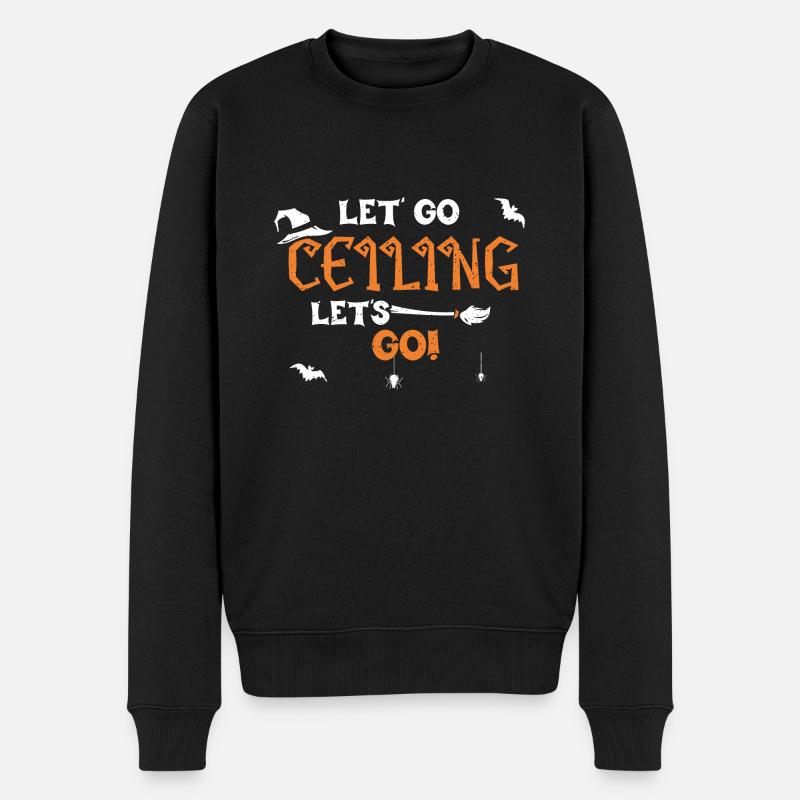 Let' Go Ceiling Let's Go! - Männer Premium Bio Pullover - Schwarz
