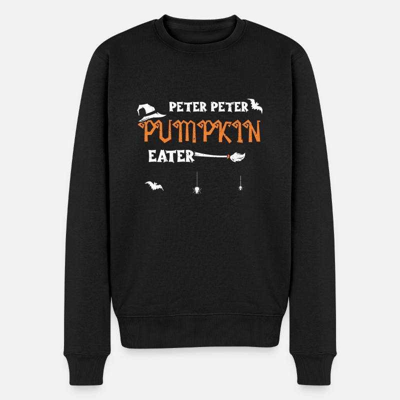 Peter Peter Pumpkin Eater - Men's Premium Organic Jumper - black