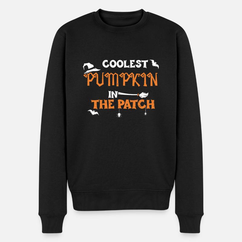 Coolest Pumpkin In The Patch - Männer Premium Bio Pullover - Schwarz