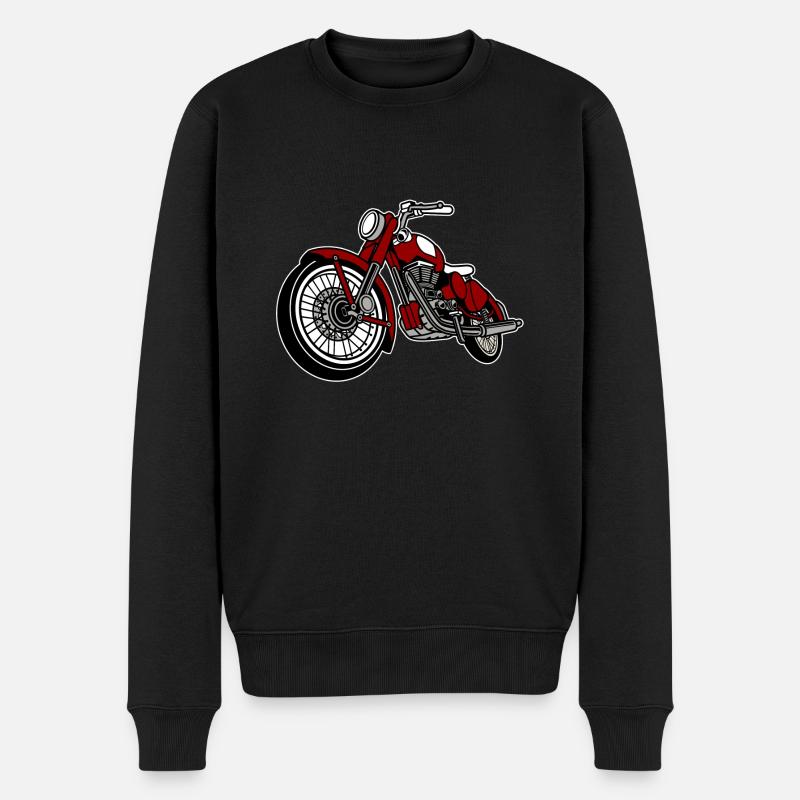 Motorrad Old School - Männer Premium Bio Pullover - Schwarz