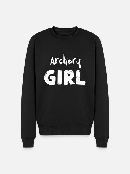 Archery Girl - Archery - Männer Premium Bio Pullover - Schwarz