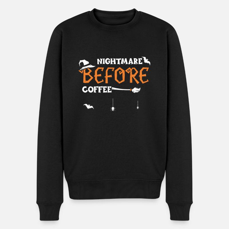 Cauchemar avant le café - Pull Premium bio Homme - noir