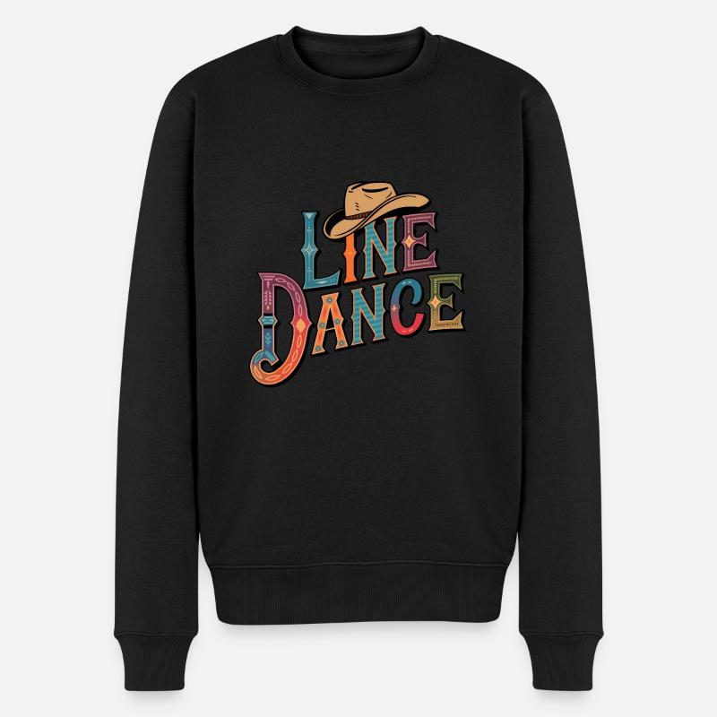 Line Dance Was sonst? Ich bin Line Dancer - Männer Premium Bio Pullover - Schwarz