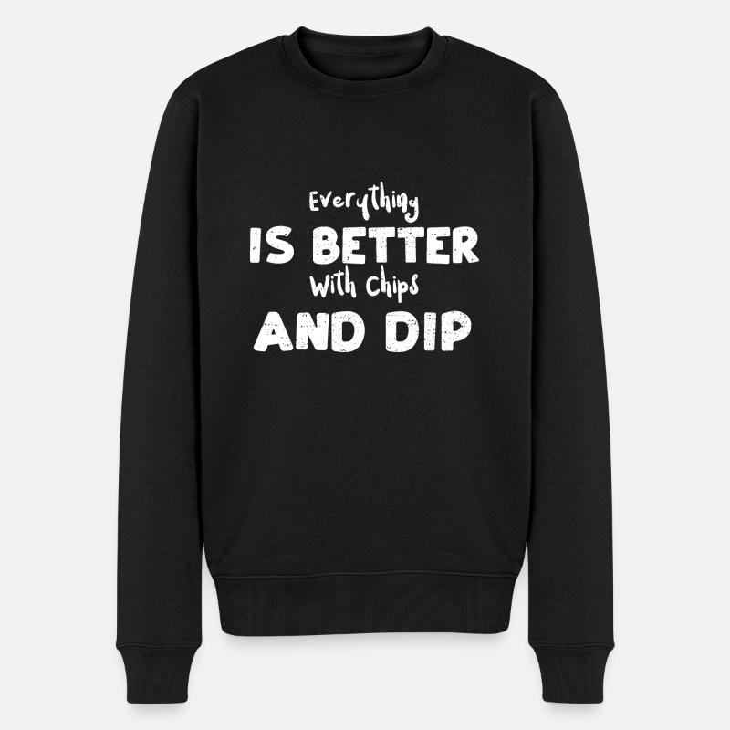 Everything Is Better With Chips... - Men's Premium Organic Jumper - black
