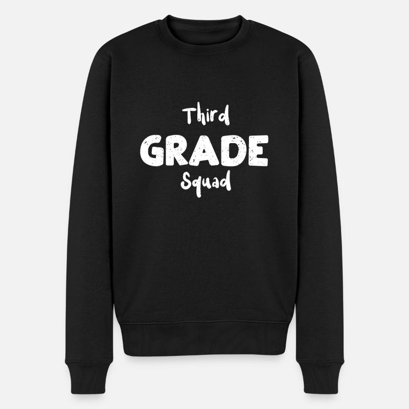 Third Grade Squad - 3rd Grade - Men's Premium Organic Jumper - black