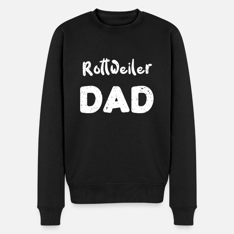 Rottweiler Dad - Dogs - Männer Premium Bio Pullover - Schwarz