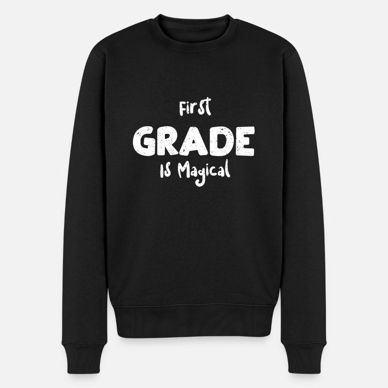 First Grade Is Magical - Männer Premium Bio Pullover - Schwarz