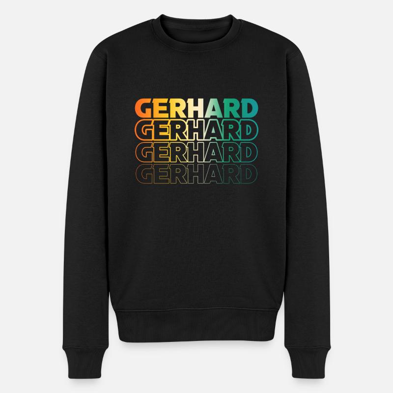 Gerhard - Männer Premium Bio Pullover - Schwarz
