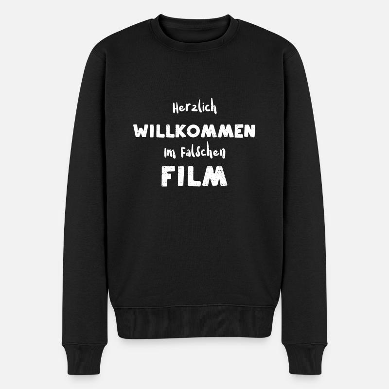 Herzlich Willkommen Im Falschen... - Männer Premium Bio Pullover - Schwarz