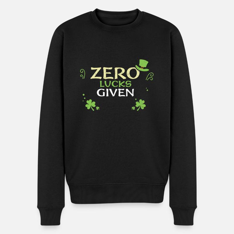 Zero Lucks Given - Männer Premium Bio Pullover - Schwarz