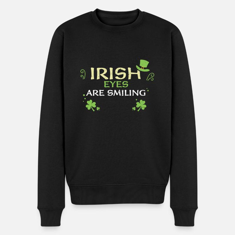 Les yeux irlandais sourient - Pull Premium bio Homme - noir