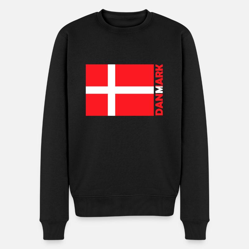 Drapeau Danemark Danemark Danemark Scandinavie - Pull Premium bio Homme - noir