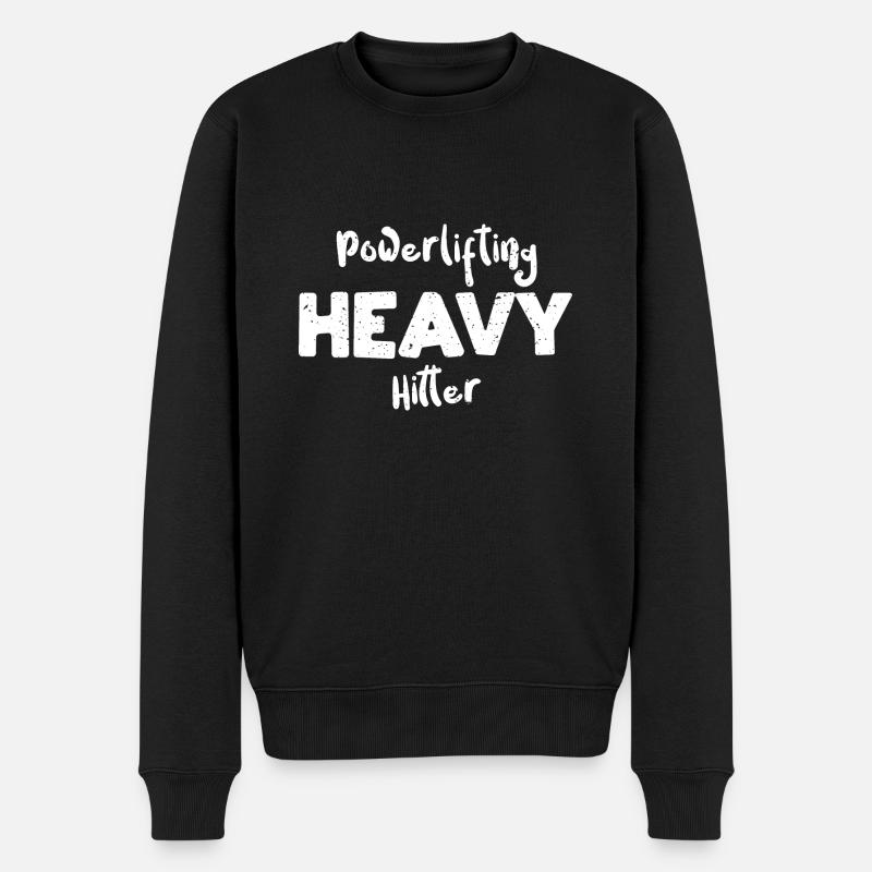 Powerlifting Heavy Hitter - Männer Premium Bio Pullover - Schwarz