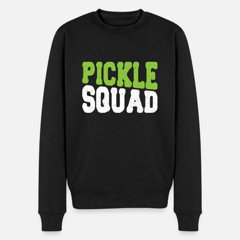 Pickle Squad - Gemüse - Männer Premium Bio Pullover - Schwarz