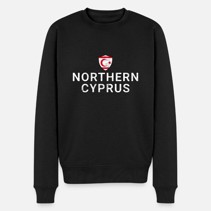 Nordzypern - Männer Premium Bio Pullover - Schwarz