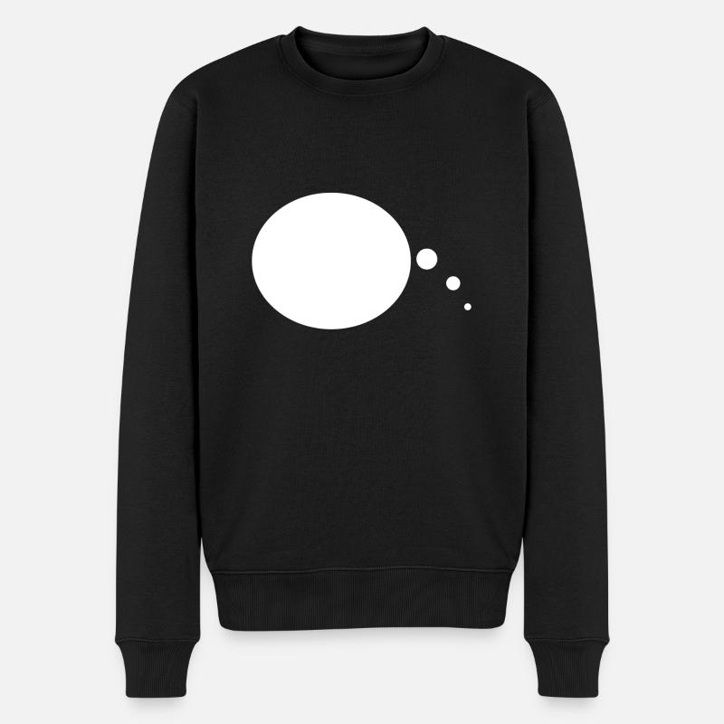 Sprechblase - Männer Premium Bio Pullover - Schwarz